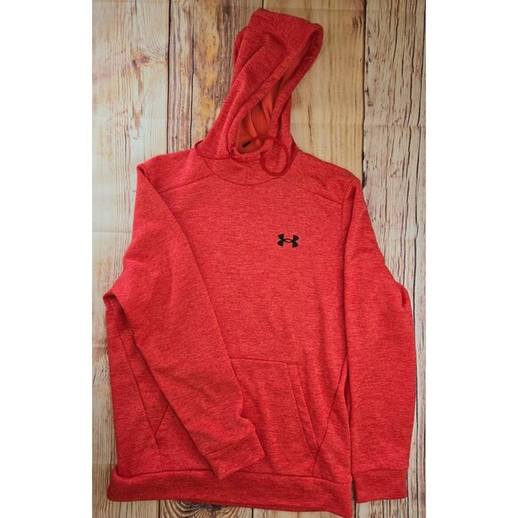 Under Armour Mens Sweatshirt Hoodie Medium Loose Fit Red - Picture 4 of 7